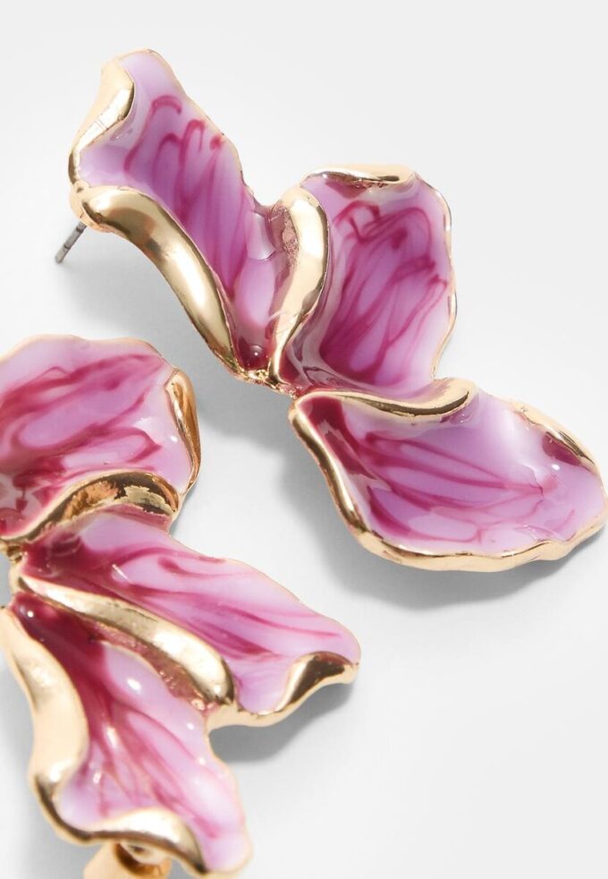 Pendientes de abanico esmaltados