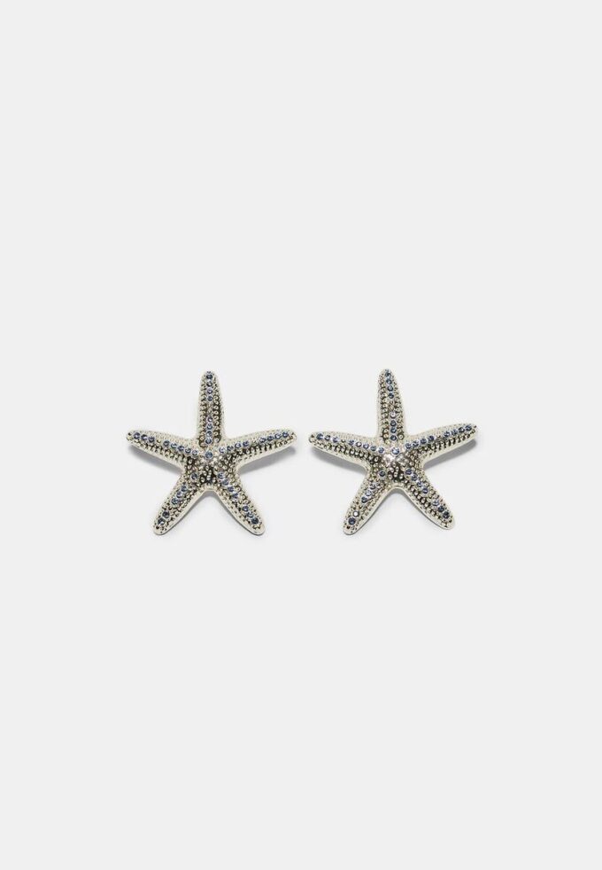 Pendientes de botón con forma de estrella de mar Pendientes de botón con forma de estrella de mar