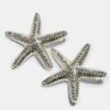 Pendientes de botón con forma de estrella de mar Pendientes de botón con forma de estrella de mar