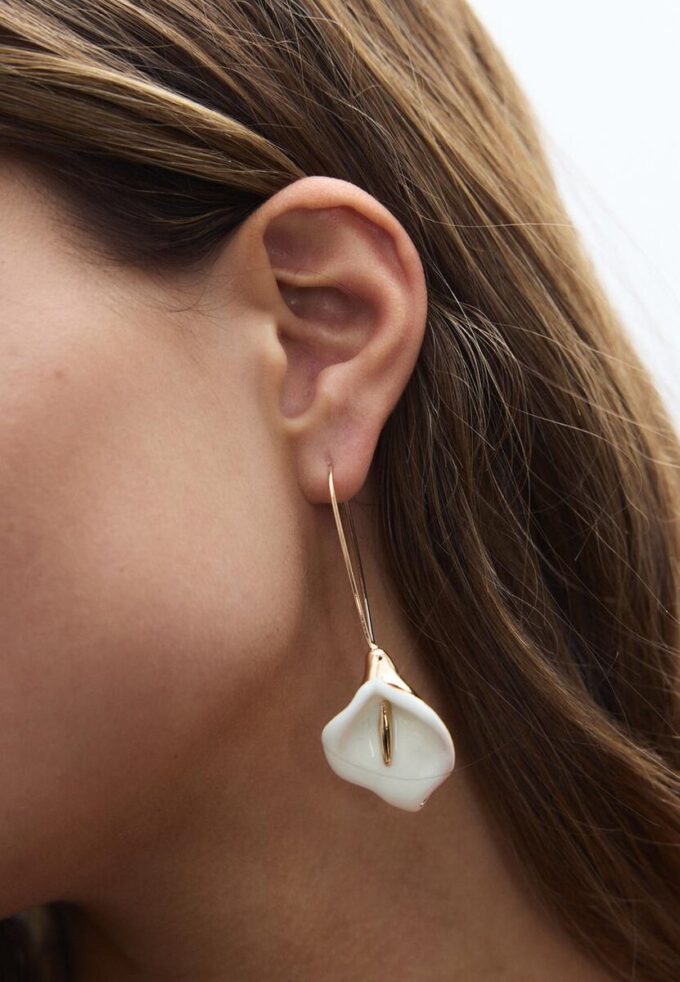 Pendientes de flor de cala