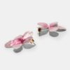 Pendientes de flor en dos tonos