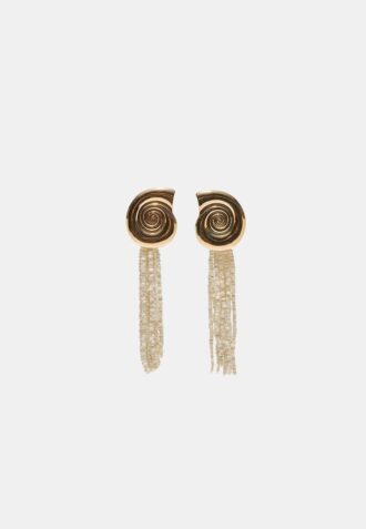 Pendientes en cascada con conchas