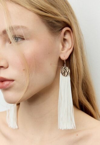 Pendientes largos con flecos