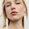 Pendientes largos con flecos