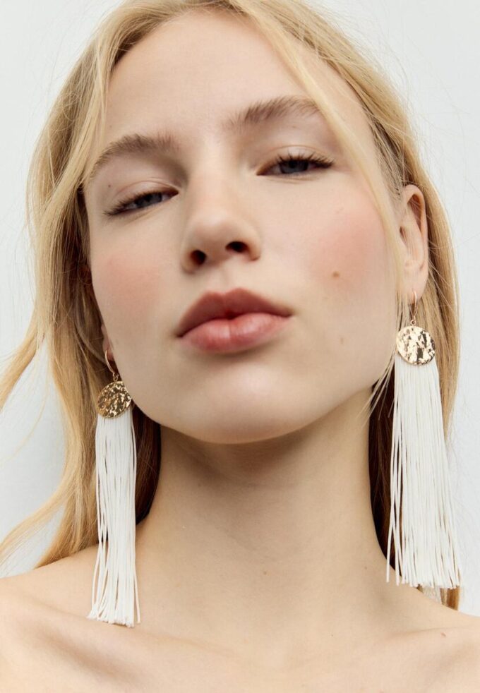 Pendientes largos con flecos
