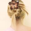 Pinza para el pelo con forma de flor