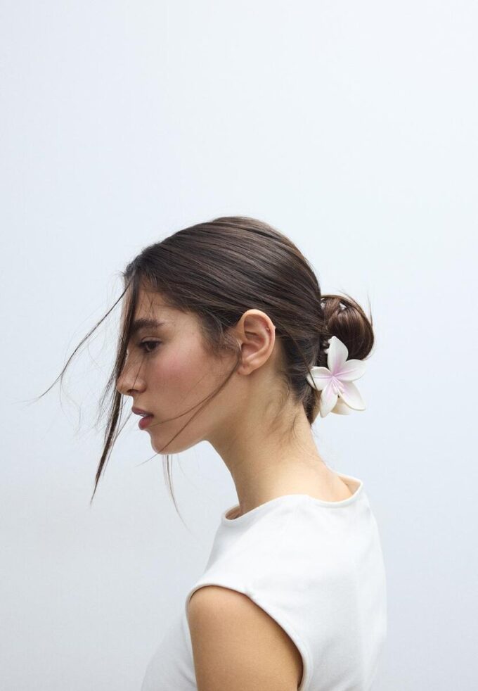 Pinza para el pelo con forma de flor