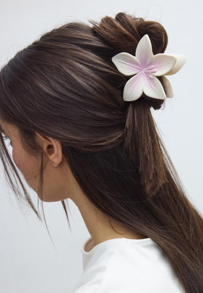 Pinza para el pelo con forma de flor