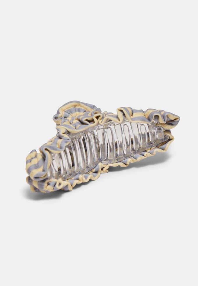 Pinza para el pelo tejida a rayas