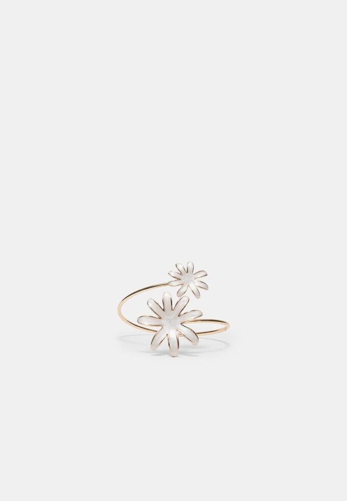 Pulsera esmaltada con doble flor