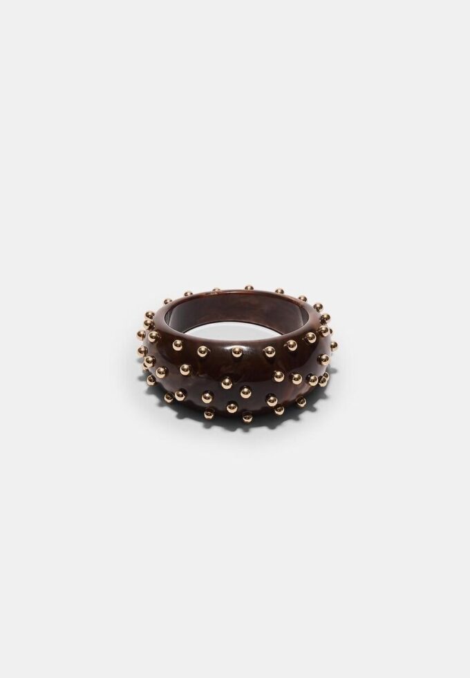 Pulsera rígida maxi con tachuelas