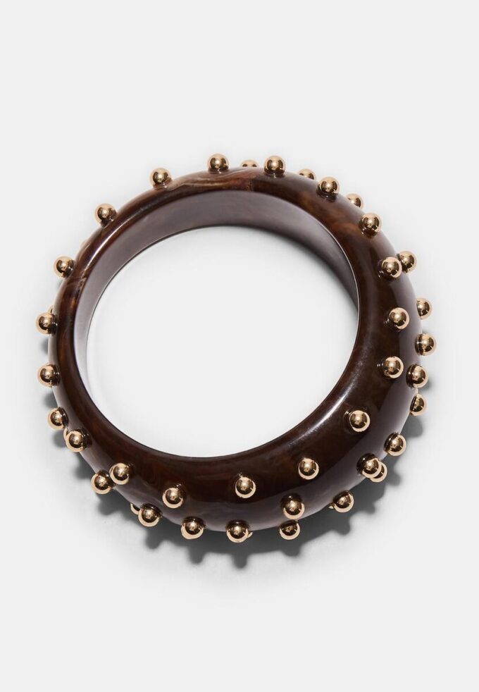 Pulsera rígida maxi con tachuelas