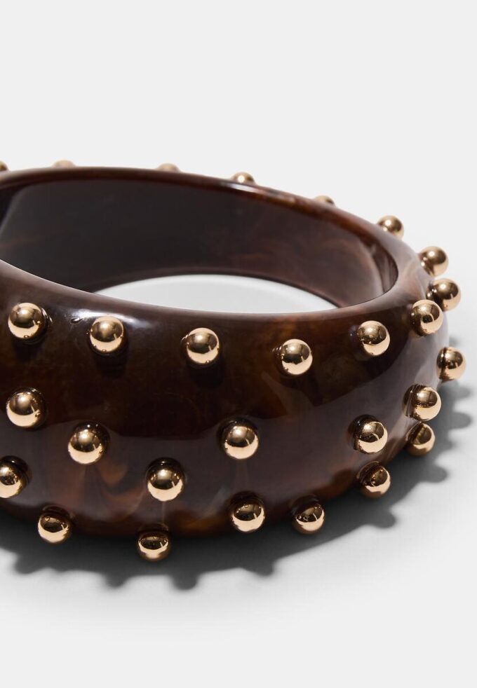 Pulsera rígida maxi con tachuelas