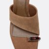 Sandalias de piel con tacón bajo