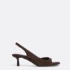 Sandalias de tacón alto de piel