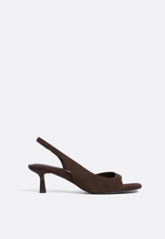 Sandalias de tacón alto de piel