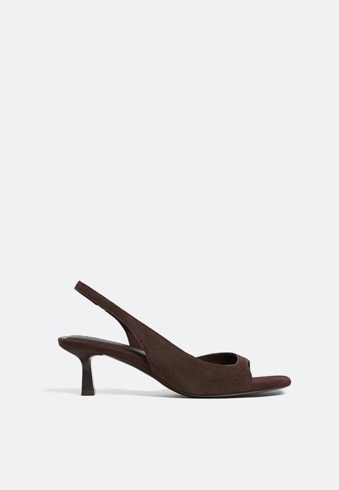 Sandalias de tacón alto de piel