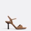 Sandalias de tacón alto de piel