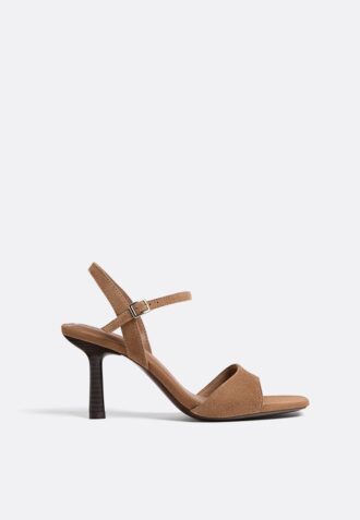 Sandalias de tacón alto de piel
