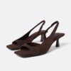 Sandalias de tacón alto de piel