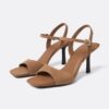 Sandalias de tacón alto de piel