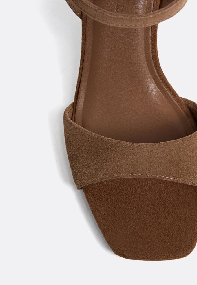 Sandalias de tacón alto de piel