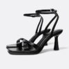 Sandalias de tacón negras