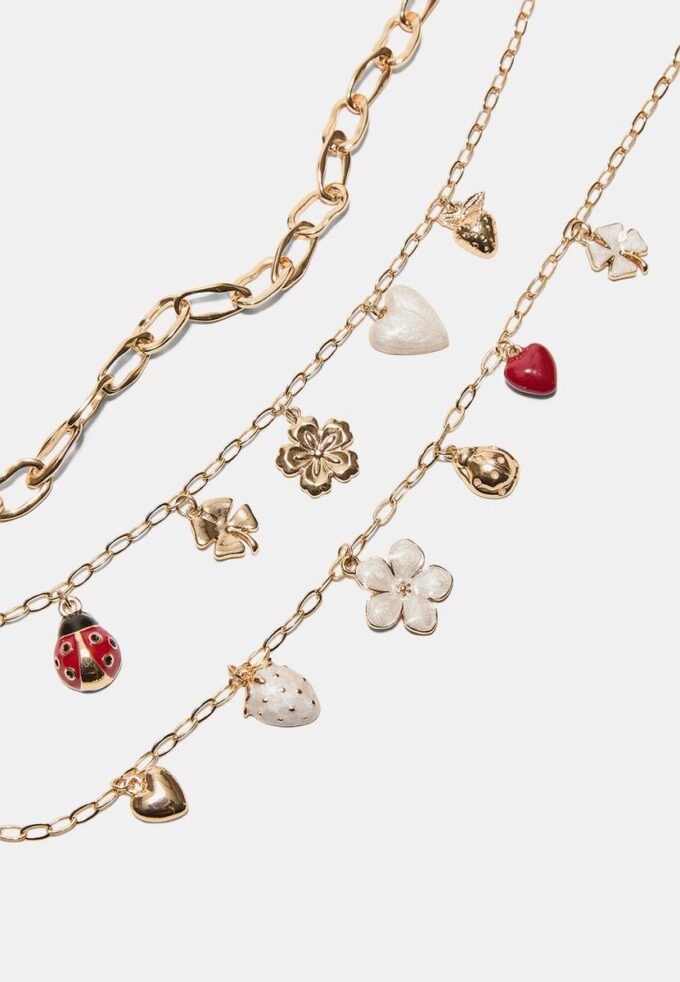 Set de 3 collares con múltiples dijes