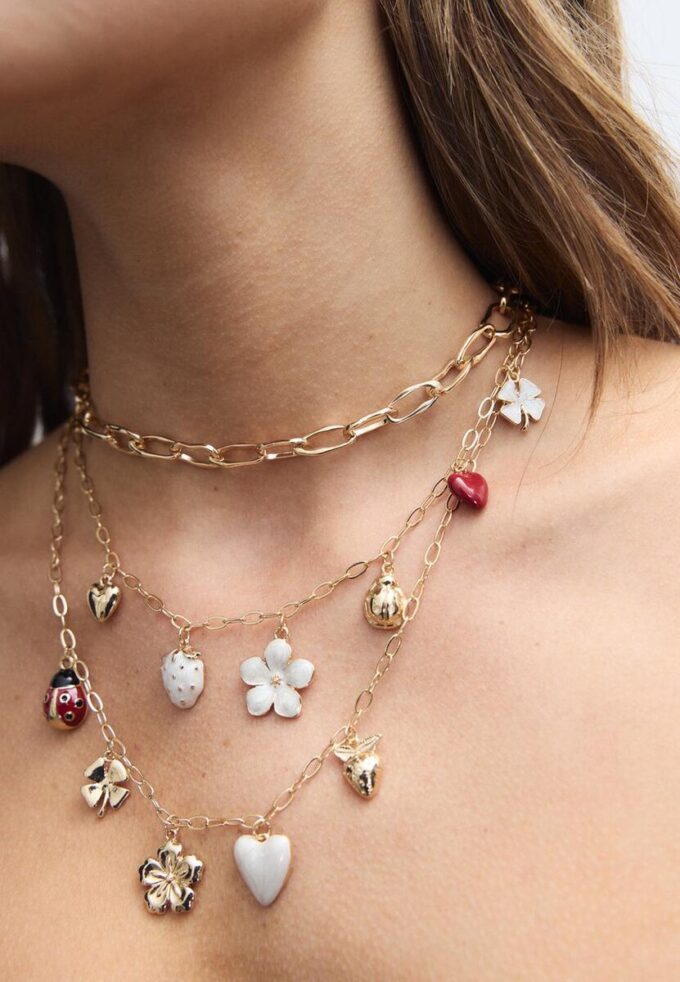 Set de 3 collares con múltiples dijes