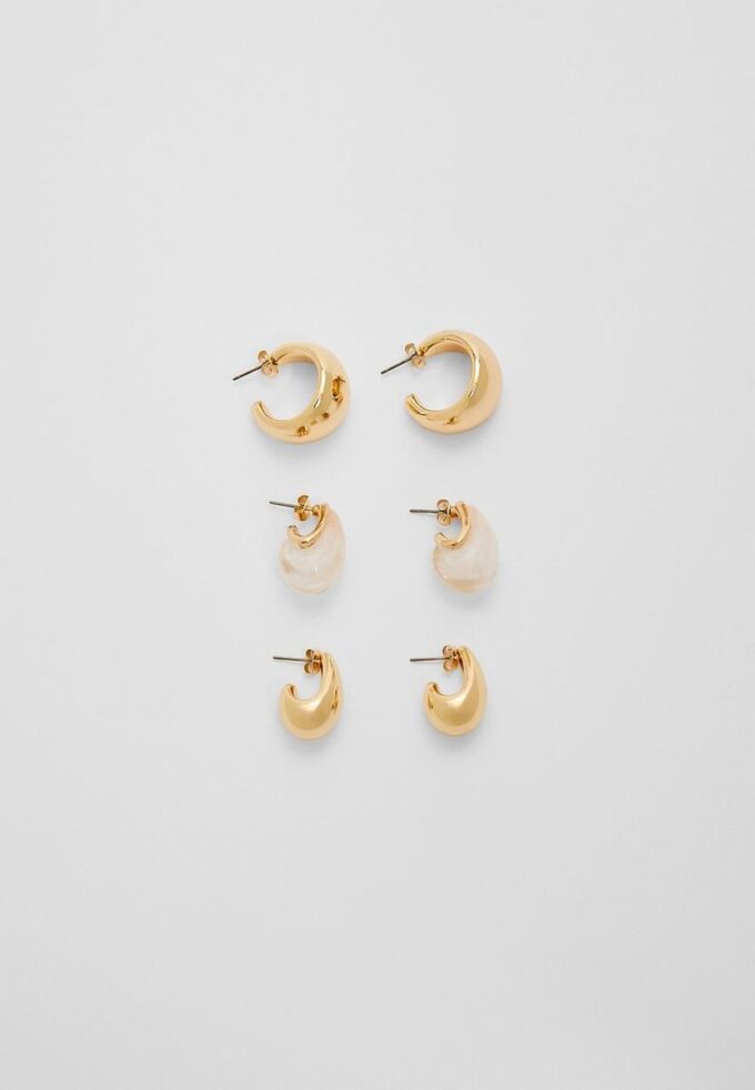 Set de 3 pares de miniaretes voluminosos