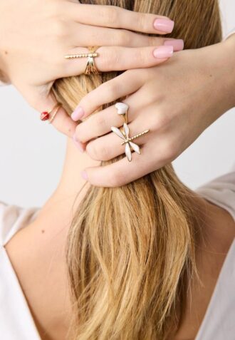 Set de 4 anillos de libélula
