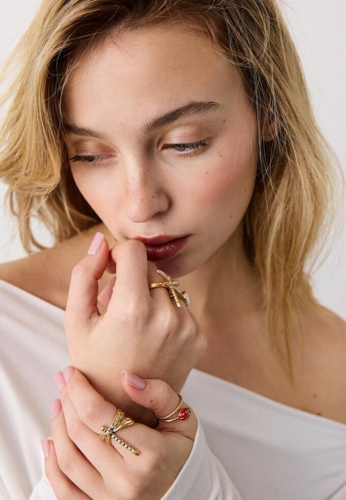 Set de 4 anillos de libélula