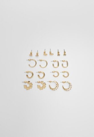 Set de 9 aretes de flores