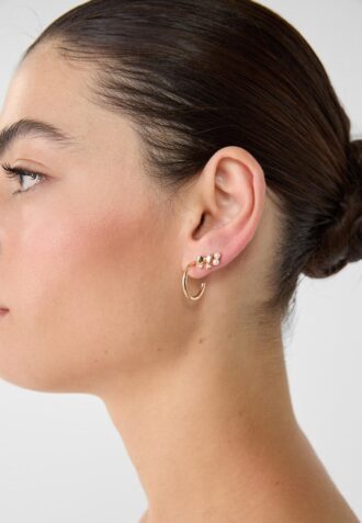 Set de 9 aretes de flores