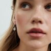Set de 9 pendientes de corazón y aro