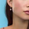 Set de 9 pendientes de corazón y aro