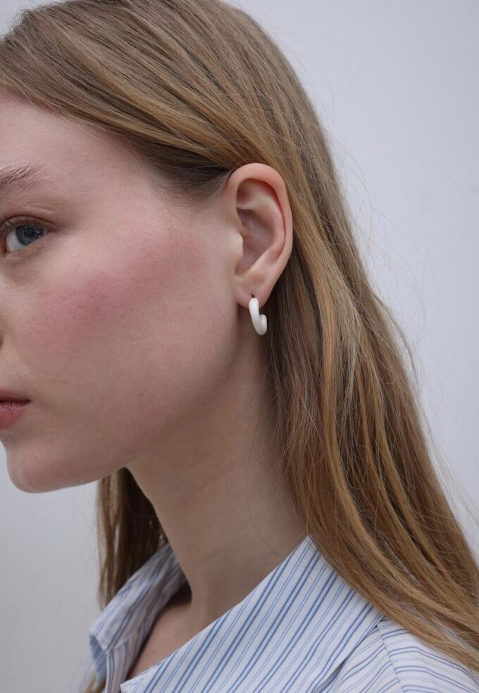 Set de 9 pendientes de corazón y aro