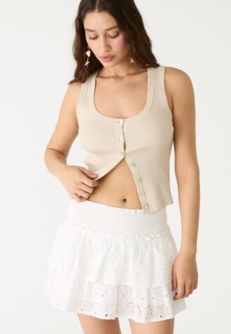 Skort fluida con bordados