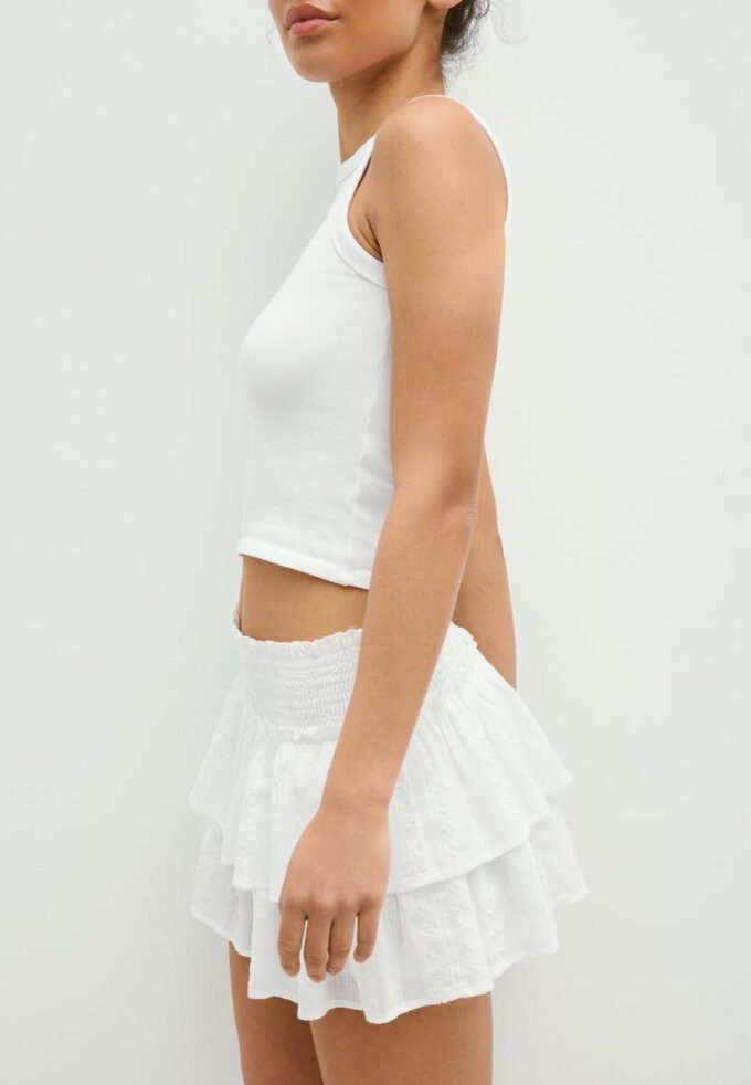 Skort fluida con volantes Skort fluida con volantes
