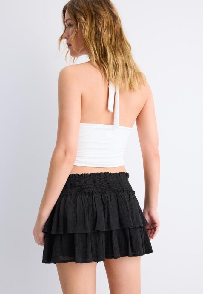 Skort fluida con volantes Skort fluida con volantes