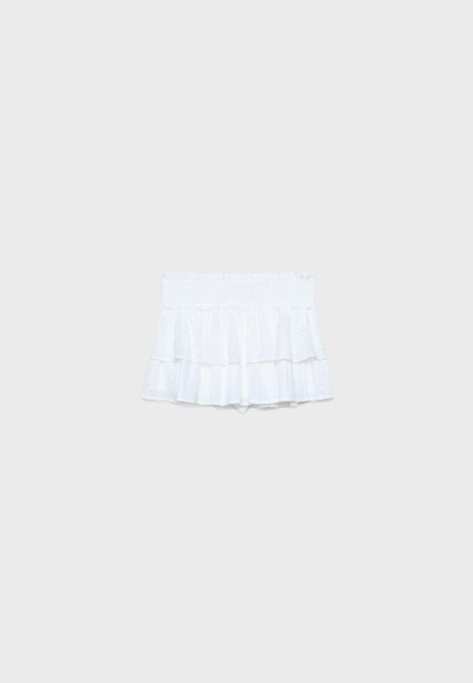 Skort fluida con volantes Skort fluida con volantes