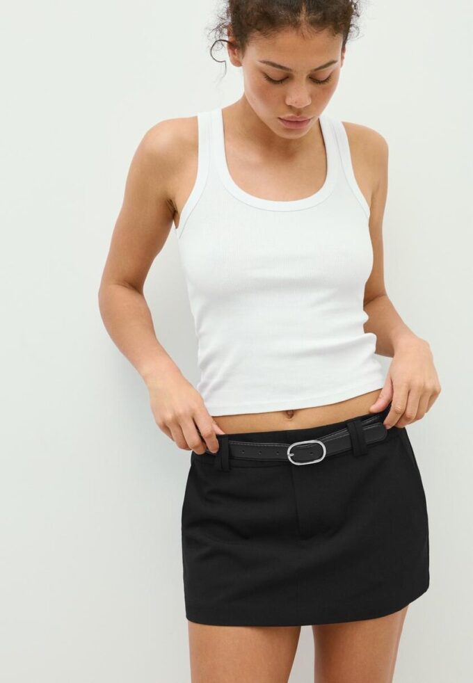 Skort-pantalón con cinturón Skort-pantalón con cinturón