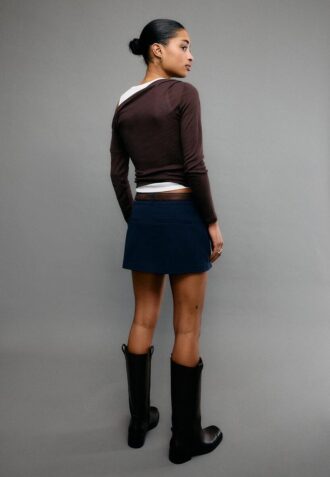 Skort-pantalón con cinturón