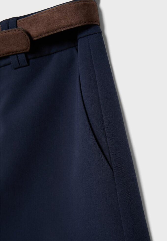 Skort-pantalón con cinturón Skort-pantalón con cinturón