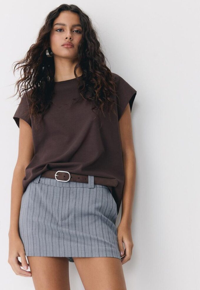Skort-pantalón con cinturón Skort-pantalón con cinturón