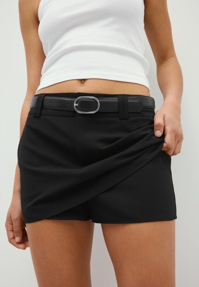 Skort-pantalón con cinturón Skort-pantalón con cinturón