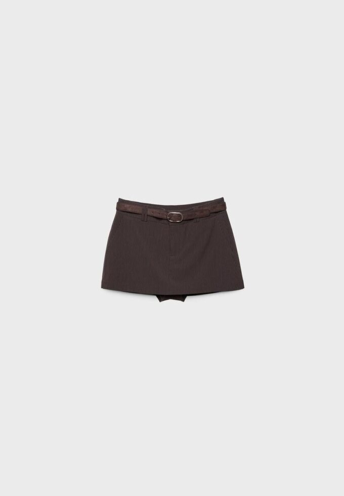 Skort-pantalón con cinturón Skort-pantalón con cinturón
