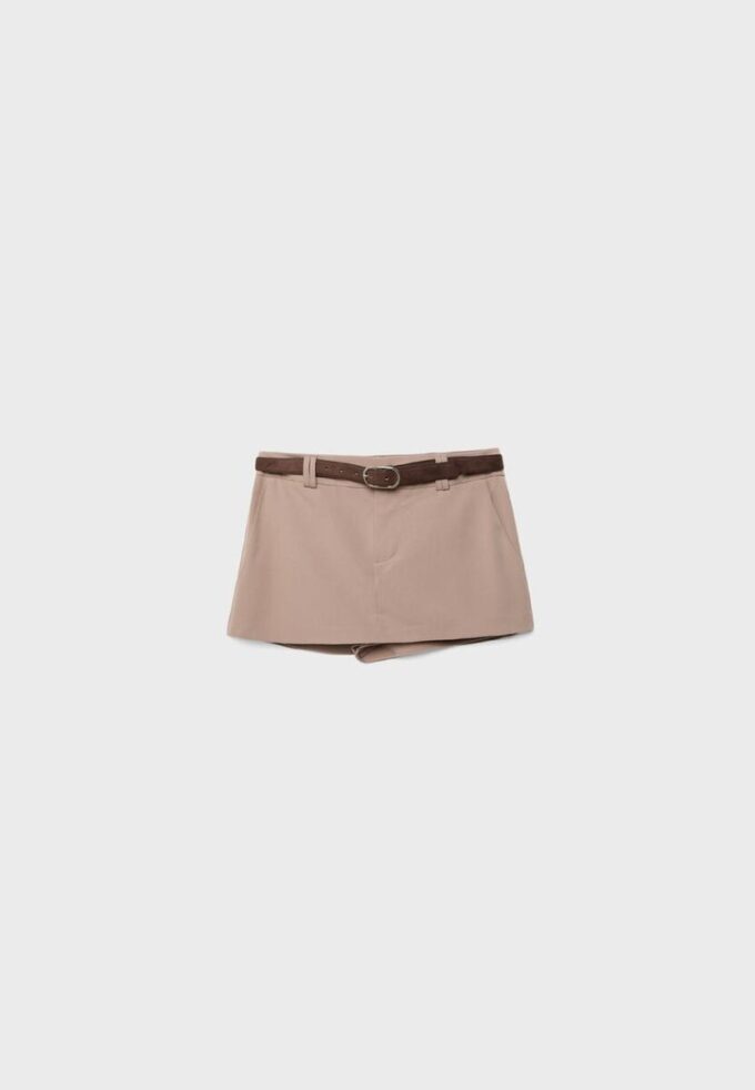 Skort-pantalón con cinturón Skort-pantalón con cinturón