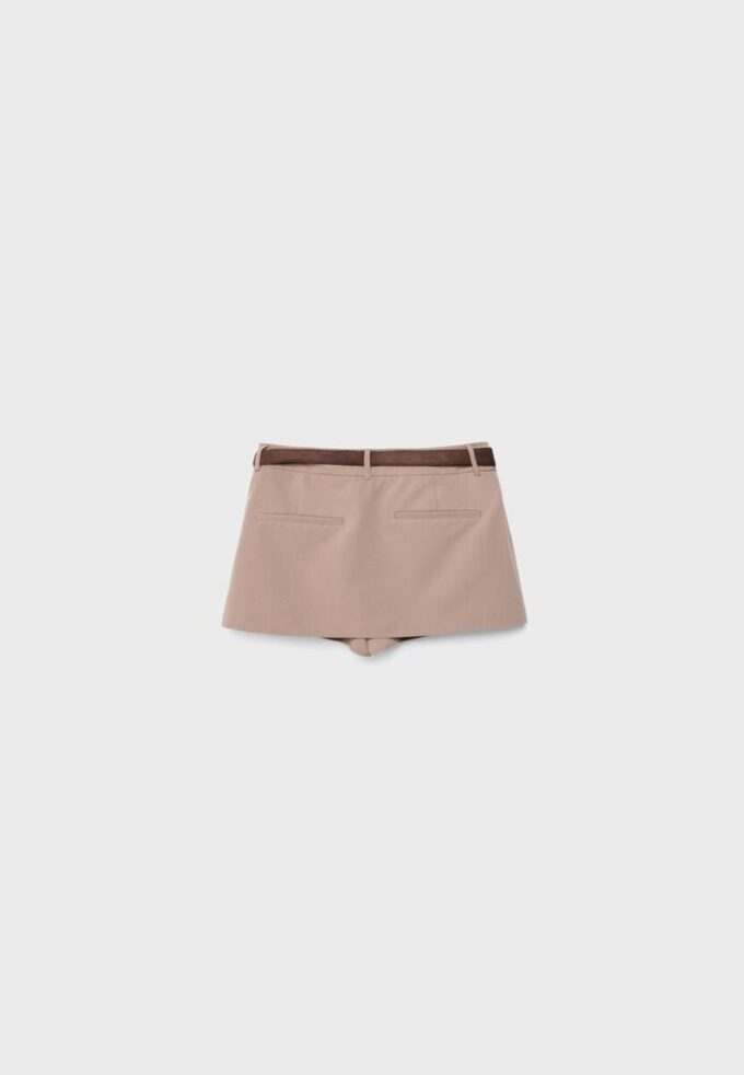 Skort-pantalón con cinturón Skort-pantalón con cinturón