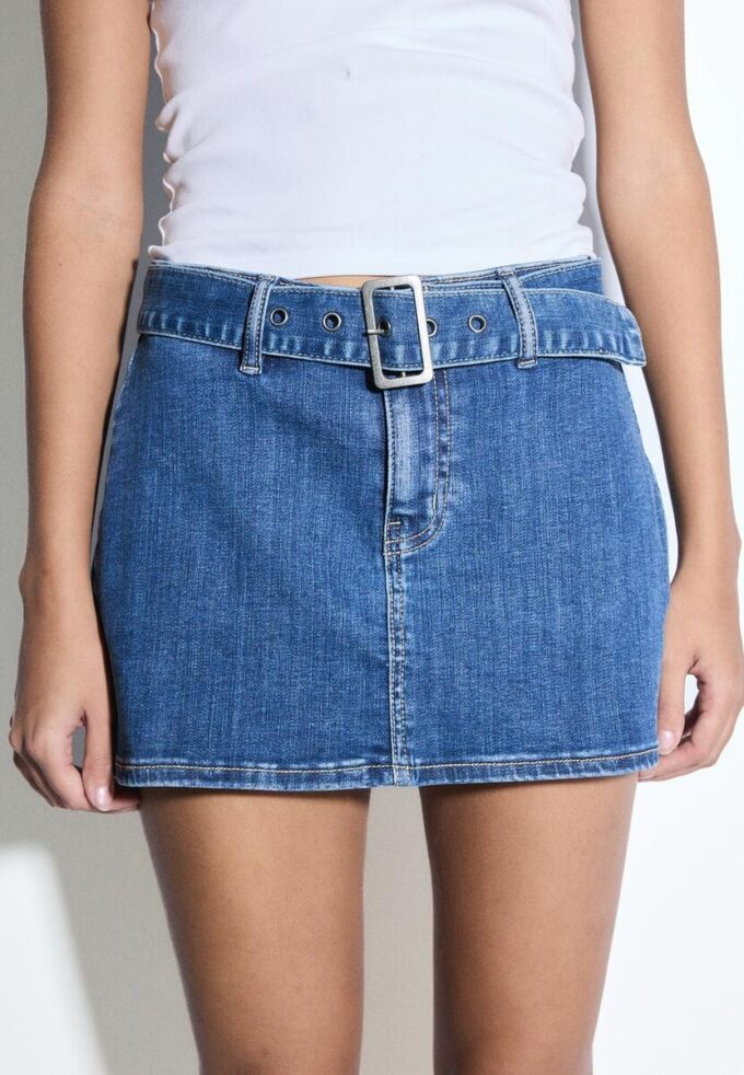 Skort vaquera con cinturón Skort vaquera con cinturón